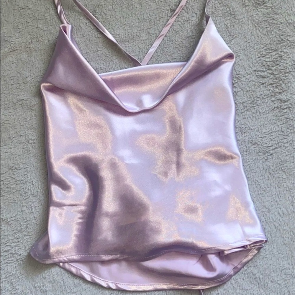 EVNL Satin Opened Back Top